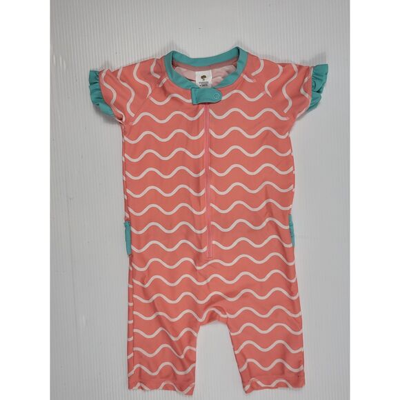 Tucker + Tate Toddler Girl Junior Kid 24 Months 2 Year Swim Wet Onesie Pink Blue - Picture 1 of 4